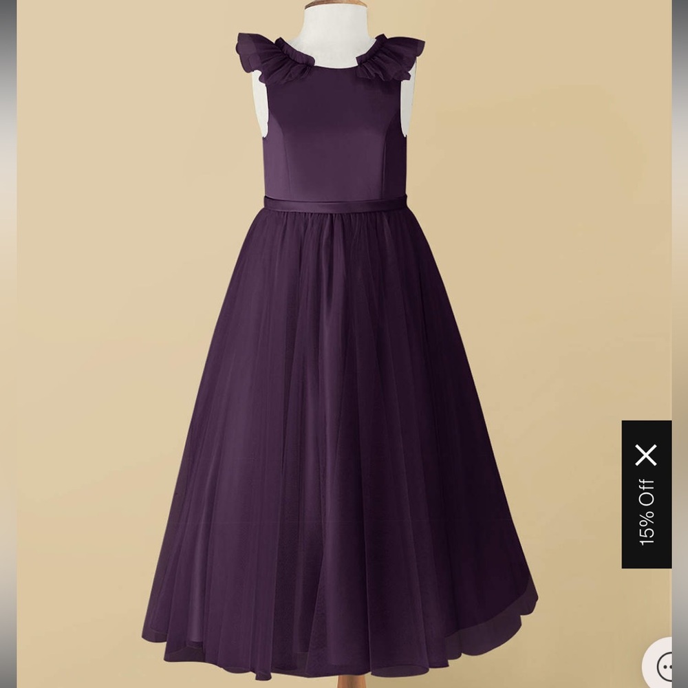 Azazie flower girl dress plum size 6